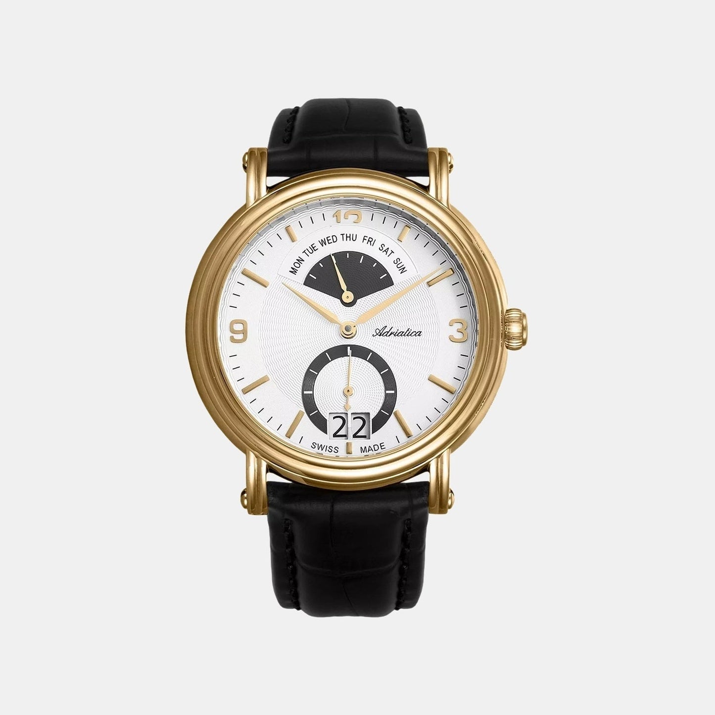 Portofino Men Quartz Silver Dial Analog Leather Watch A1194.1253QF