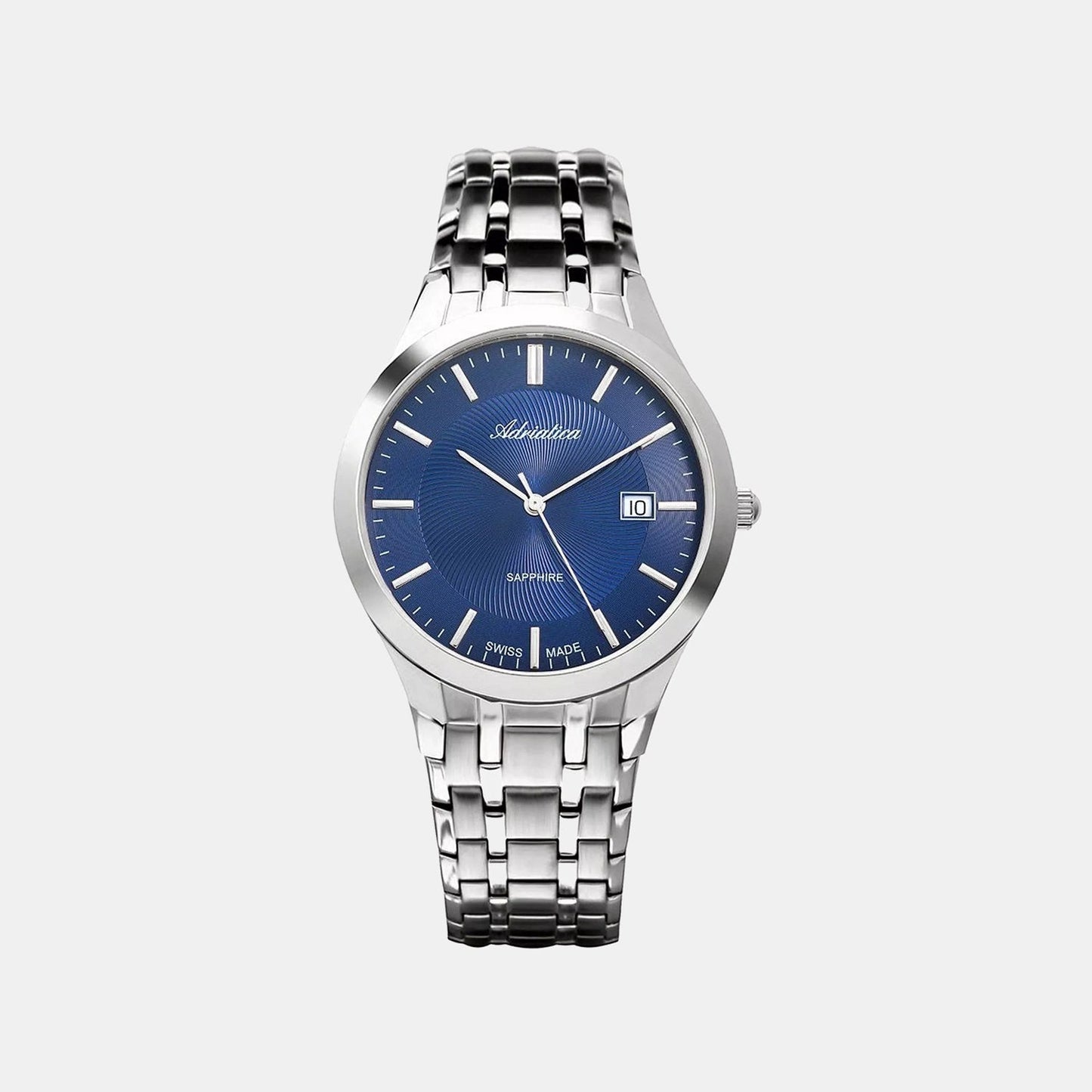 Men Quartz Blue Dial Analog Stainless Steel Watch A1236.5115Q