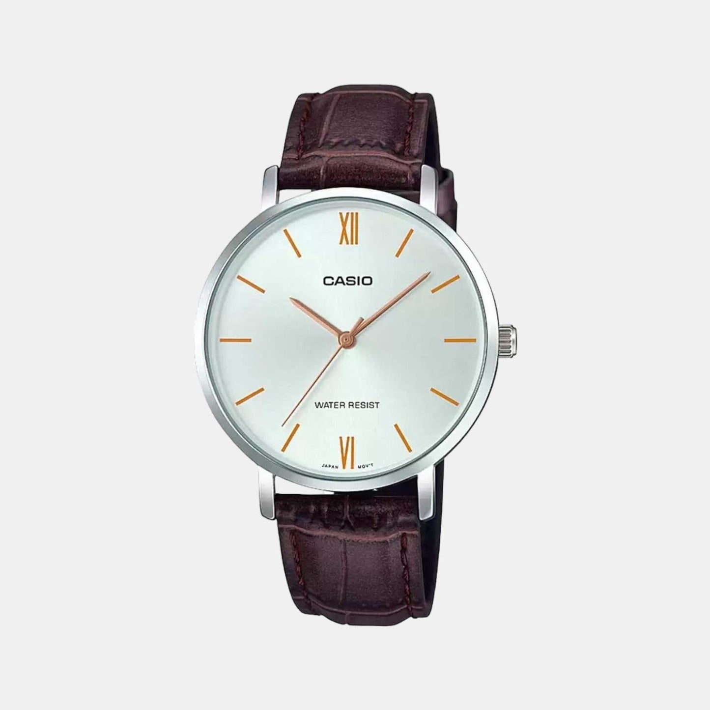 Enticer Women Quartz Silver Dial Analog Leather Watch A1628