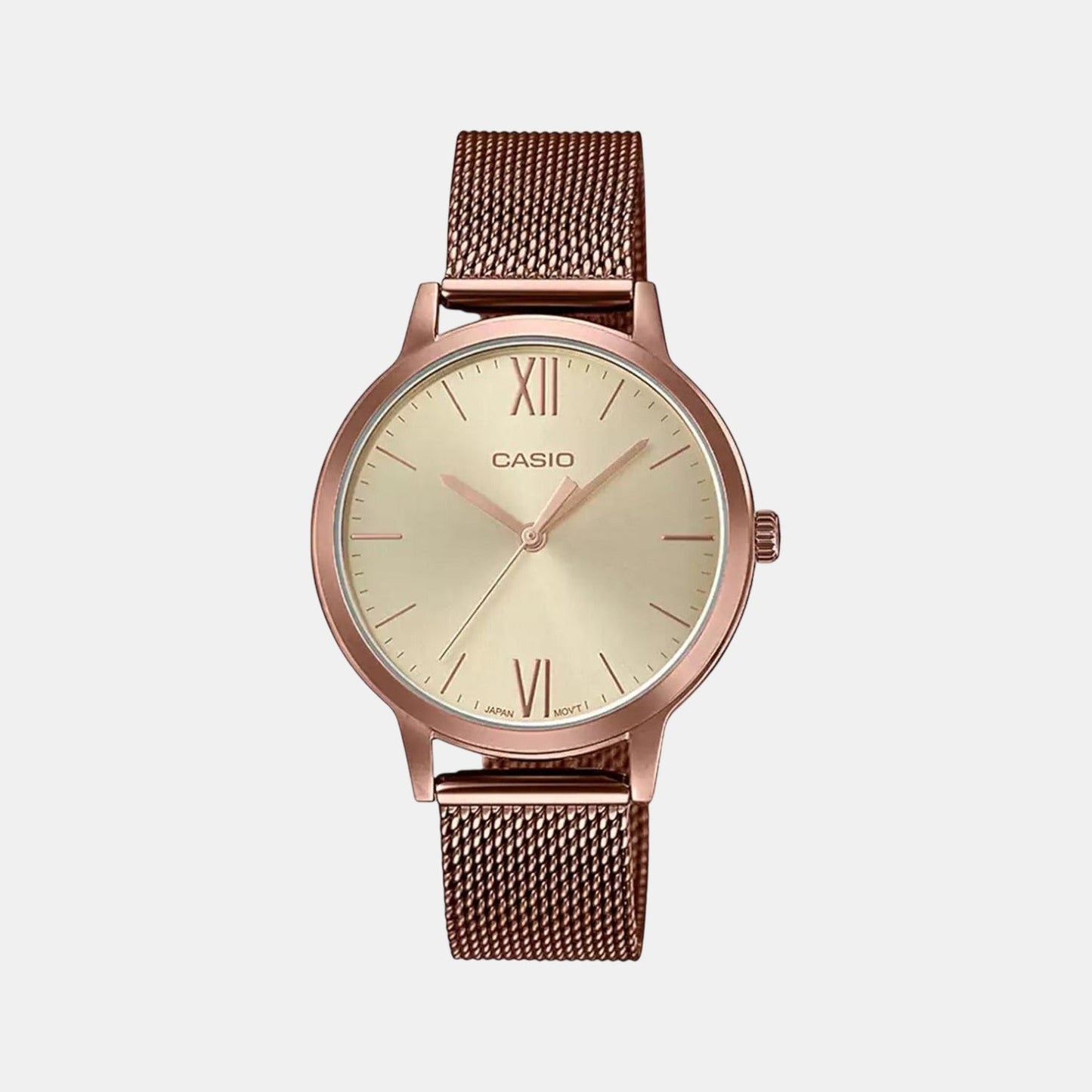 Enticer Women Quartz Rose Gold Dial Analog Stainless Steel Watch A1693