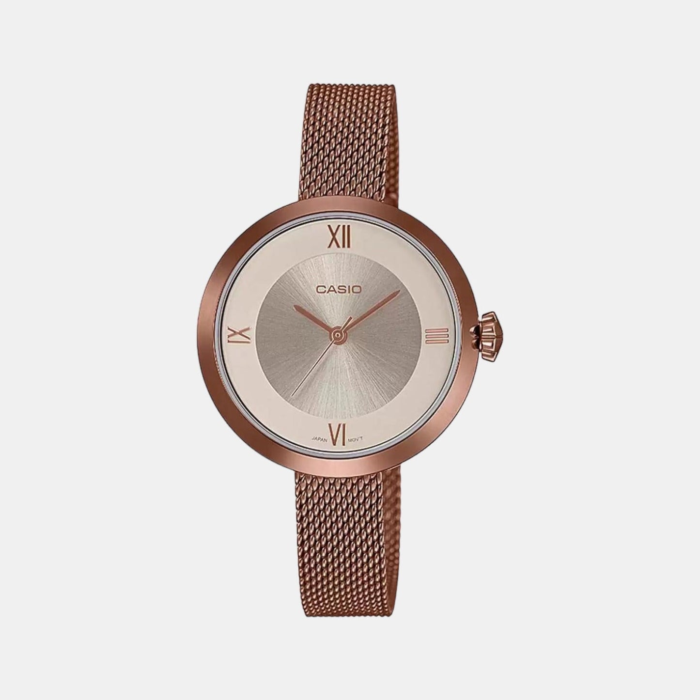 Enticer Women Quartz Rose Gold Dial Analog Stainless Steel Watch A1854