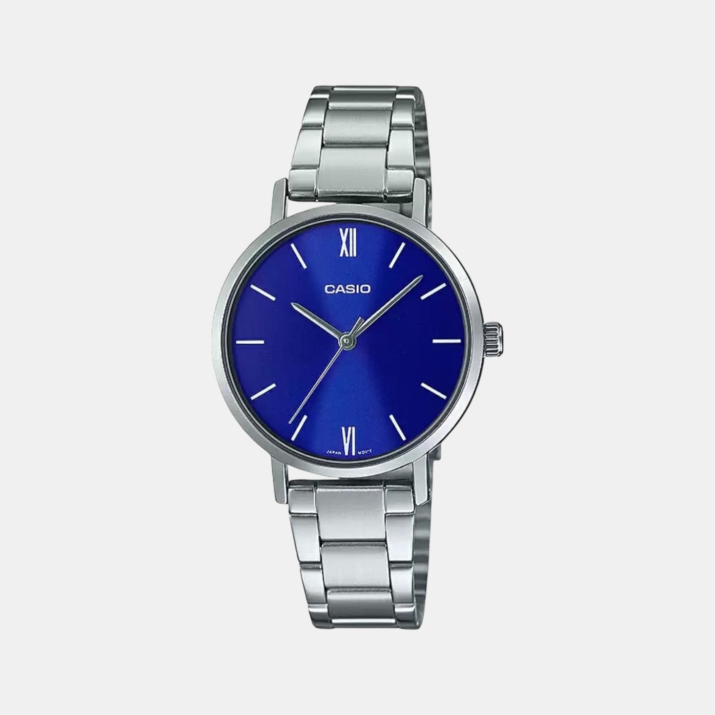 Enticer Women Quartz Blue Dial Analog Stainless Steel Watch A1998