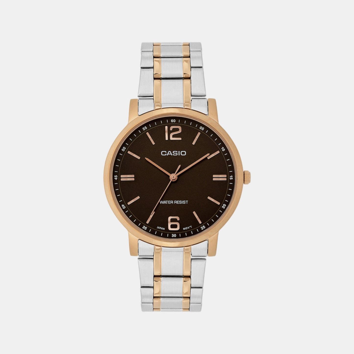 Enticer Men Quartz Brown Dial Analog Stainless Steel Watch A2435