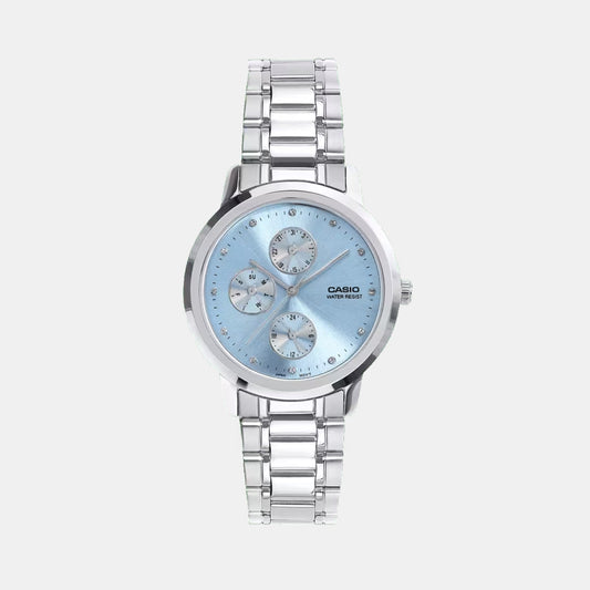 LTP Women Quartz Blue Dial Analog Stainless Steel Watch A2492