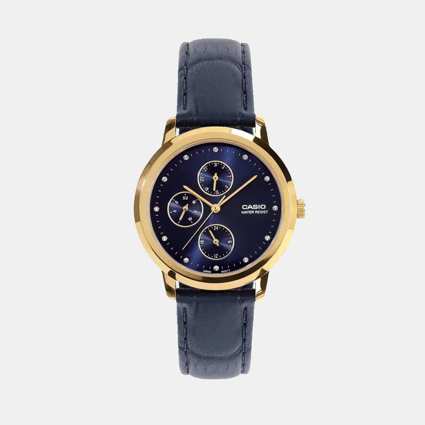 LTP Women Quartz Blue Dial Analog Leather Watch A2493