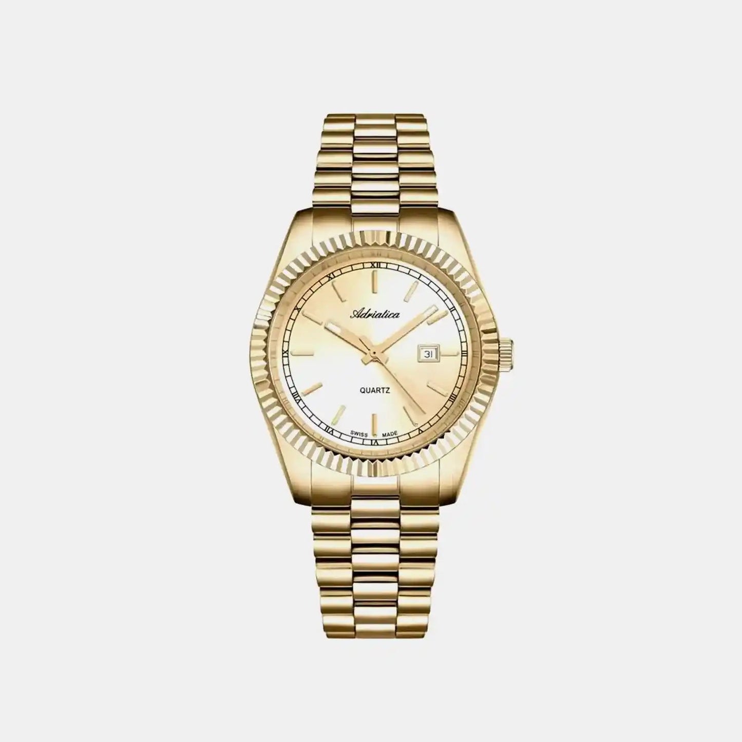 Women Quartz Champagne Dial Analog Stainless Steel Watch A3090.1111QXL