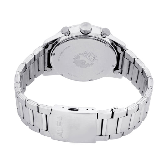 A4B001X1 Black + White Dial Chronograph Watch