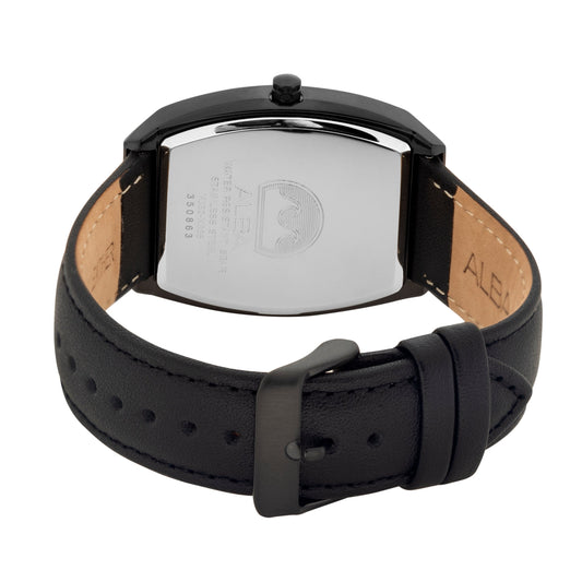 AG8M81X1 Stardust Black Dial With Black Leather Strap