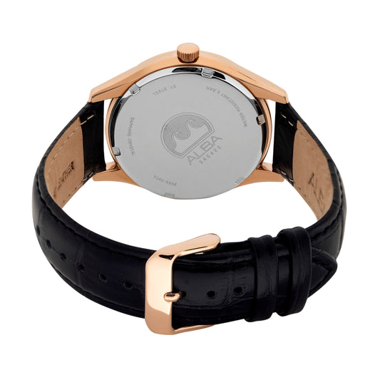 AH7BR0X1 Rose Gold Midnight Black Ladies Watch