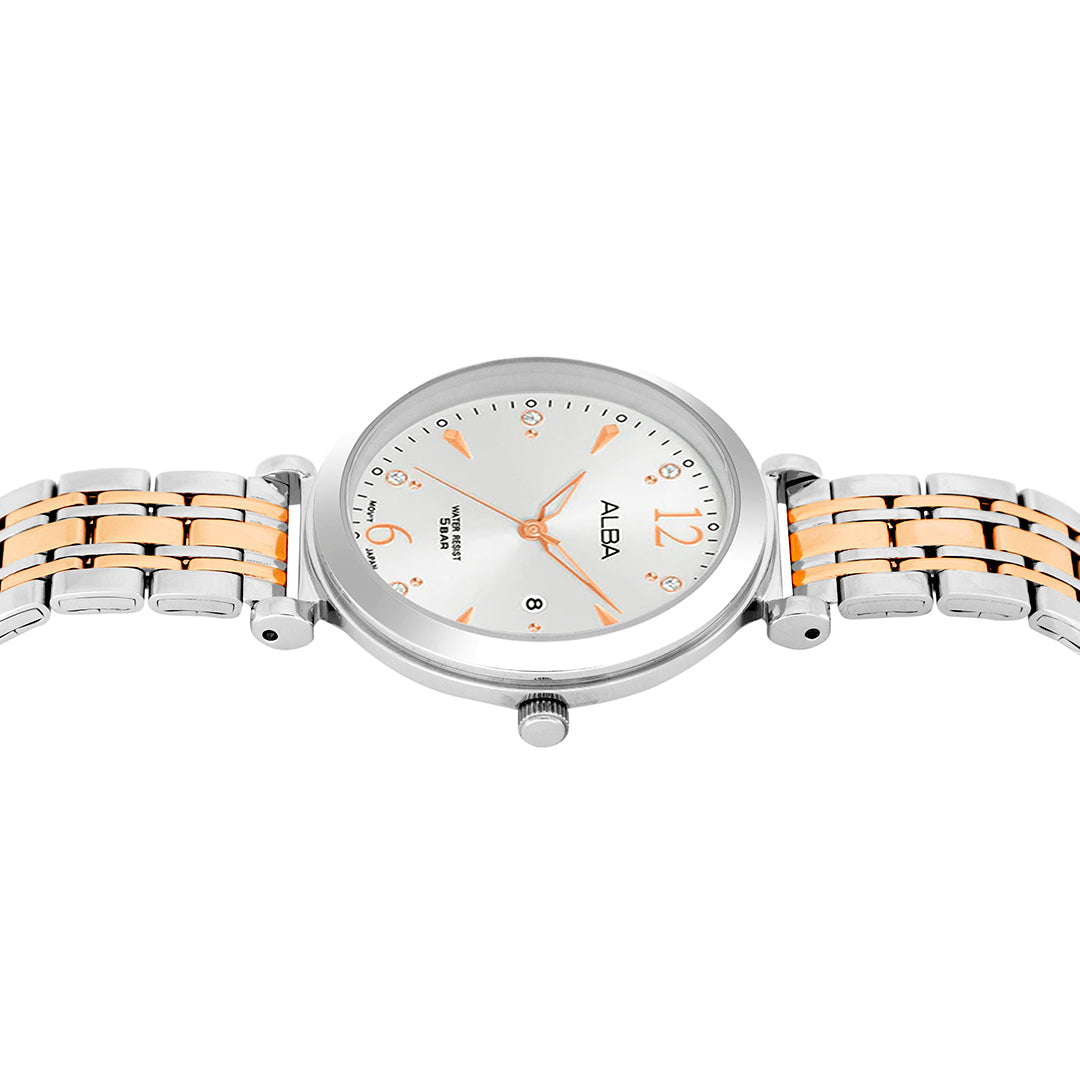 AH7BV9X1 Pearl White Ladies Watch