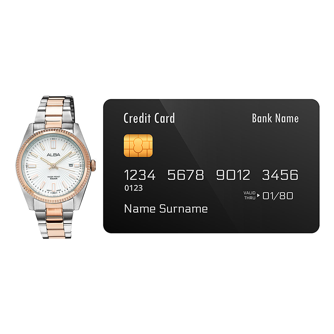 AH7CK6X1 Silver White Patterned Dial