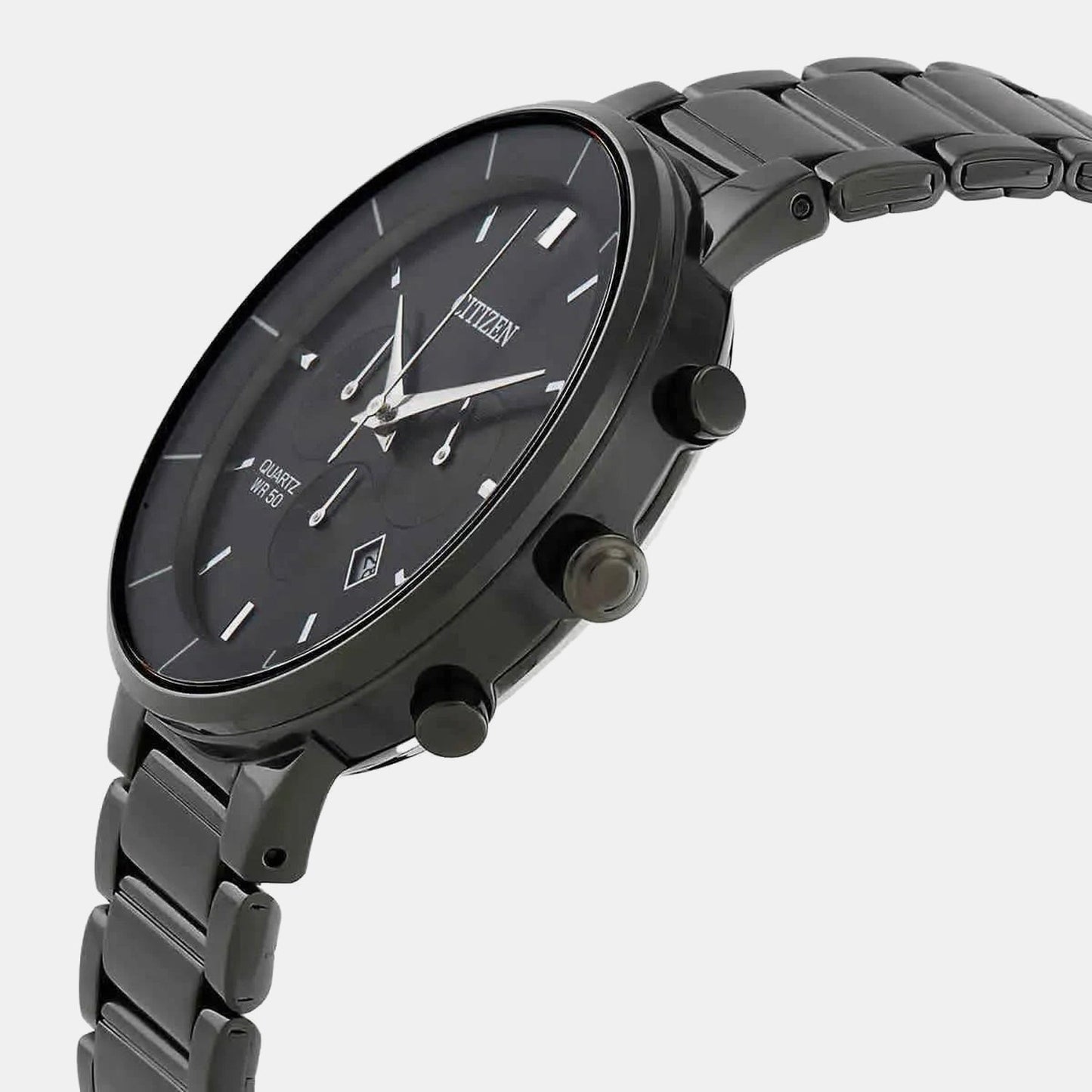 Men Quartz Grey Dial Chronograph Stainless Steel Watch AN8227-53H