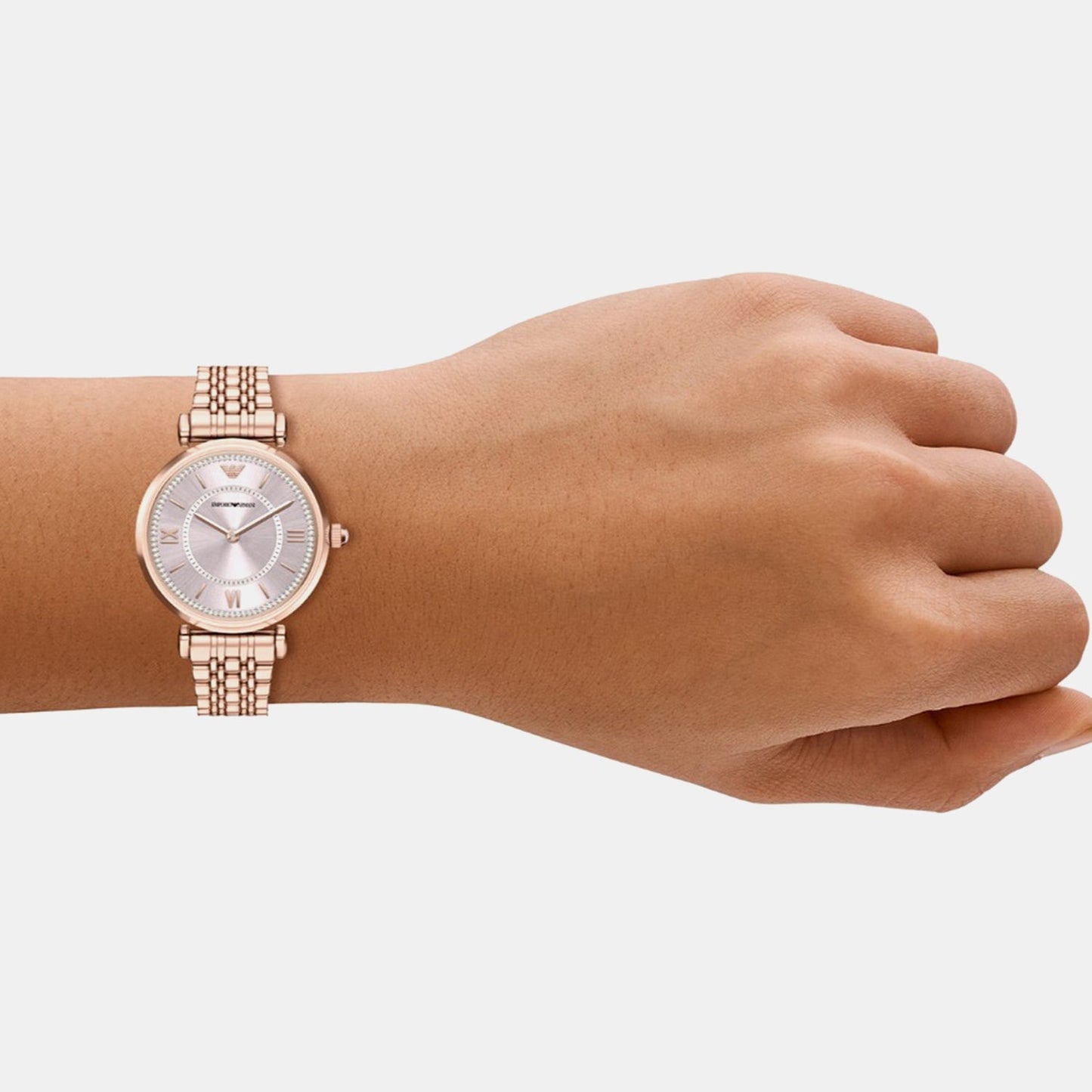 Women Quartz Grey Dial Analog Stainless Steel Watch AR11767