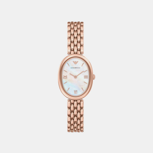 Women Quartz Pink Dial Analog Stainless Steel Watch AR11775