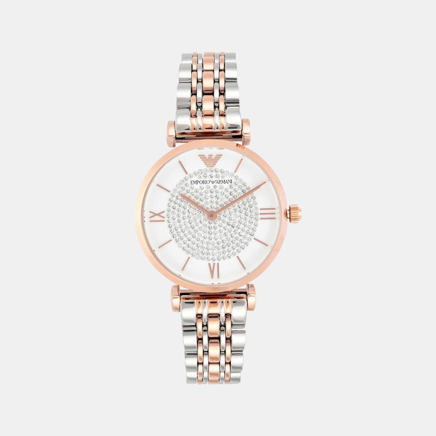 Gianni T-Bar Women Quartz White Dial Analog Stainless Steel Watch AR1926