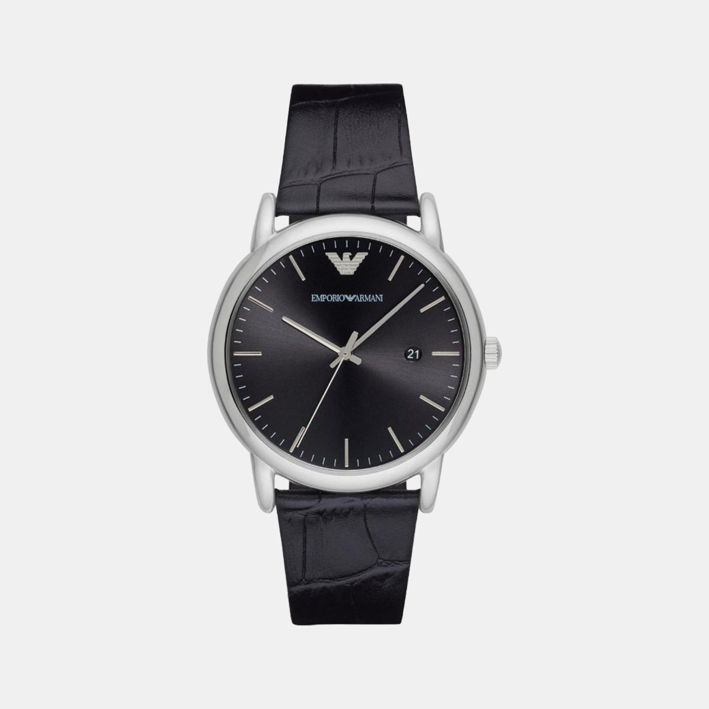 Luigi Men Quartz Black Dial Analog Leather Watch AR2500