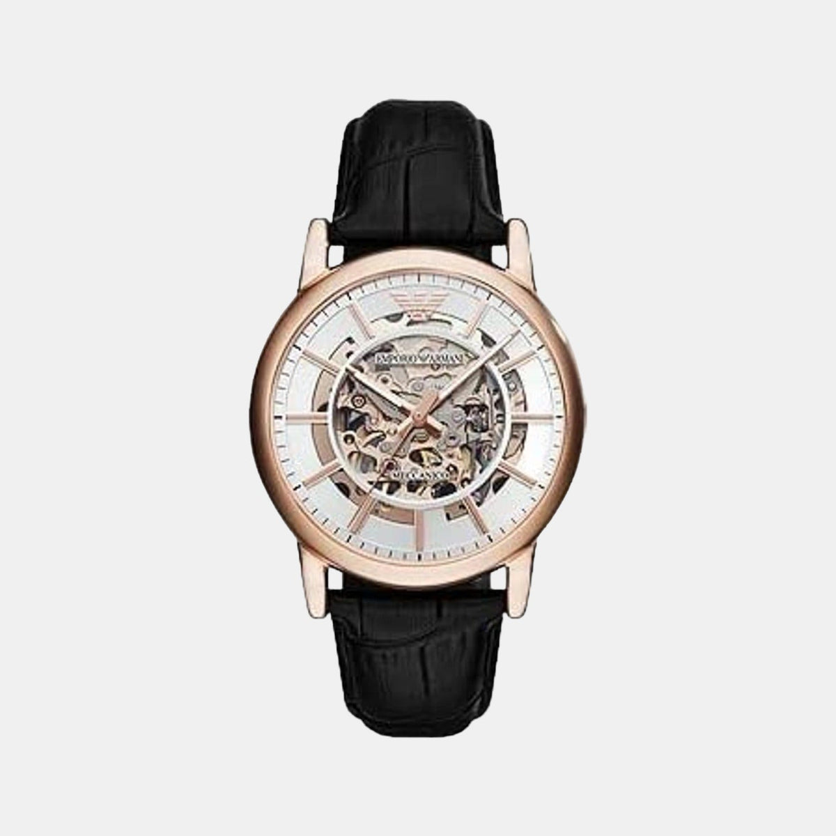 Luigi Men Automatic Silver Dial Analog Leather Watch AR60007
