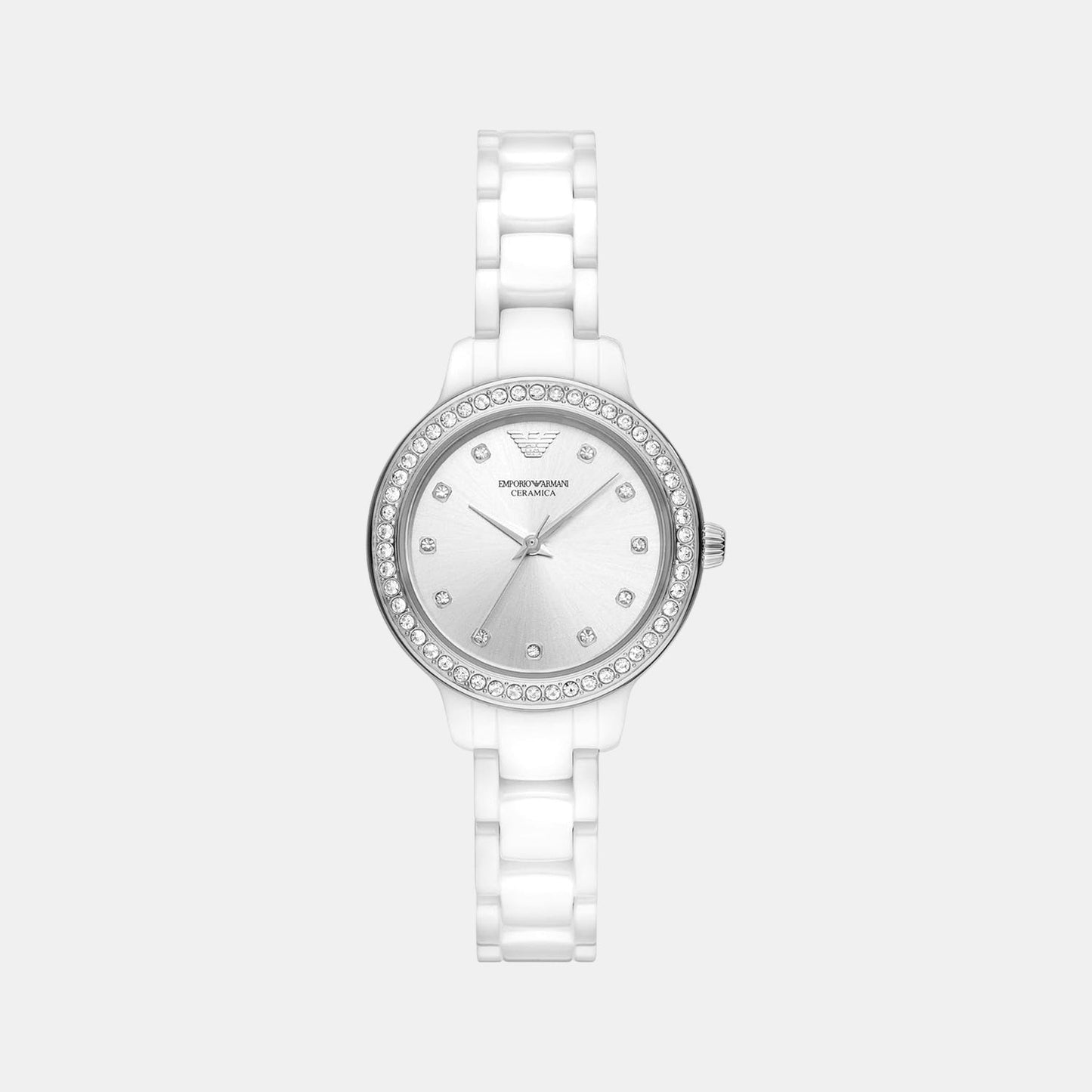 Cleo Women Quartz Silver Dial Analog Ceramic Watch AR70013