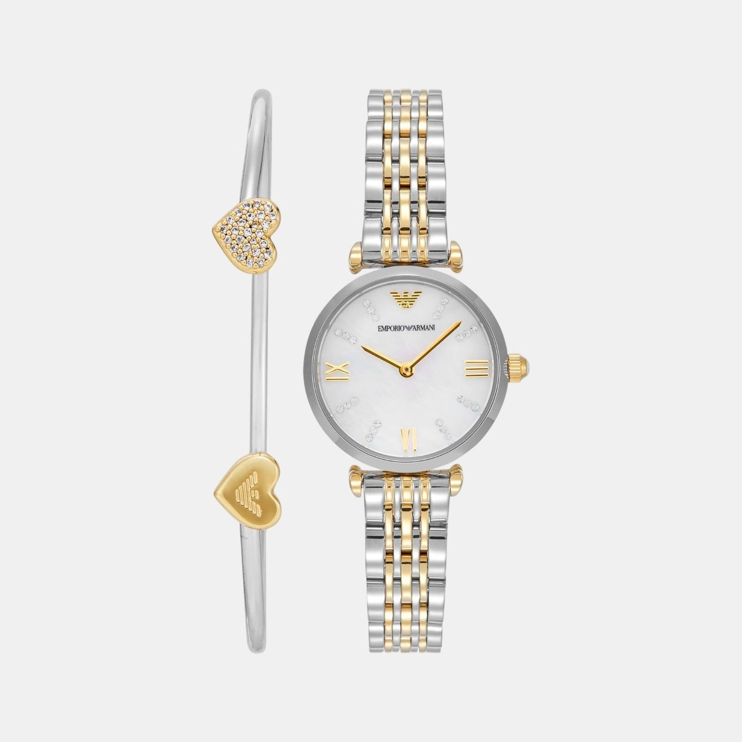 Women Quartz Multicolour Dial Analog Stainless Steel Watch AR80078SET
