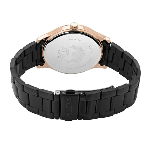 ARX006X1 Black+ Gold Metallic Strap Watch