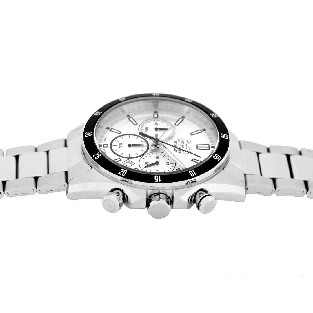 Alba AT3J31X1 Silver-Whit Dial Chronograph