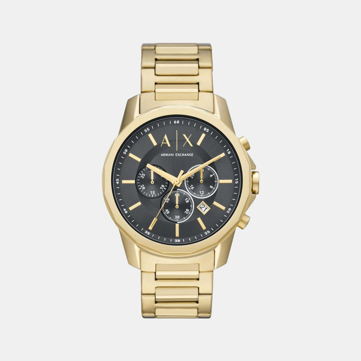 Banks Men Quartz Grey Dial Chronograph Mesh Watch AX1721