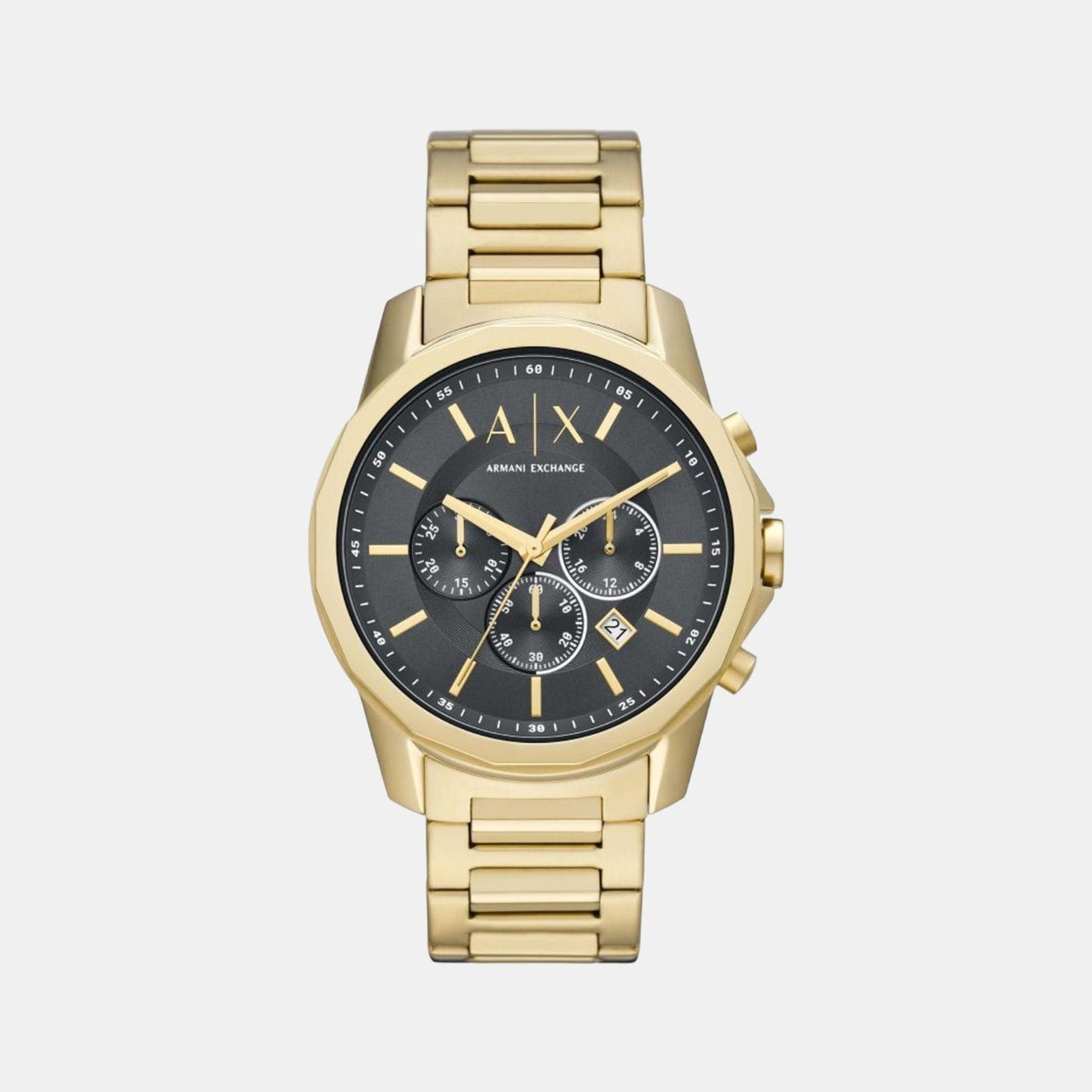 Banks Men Quartz Grey Dial Chronograph Mesh Watch AX1721