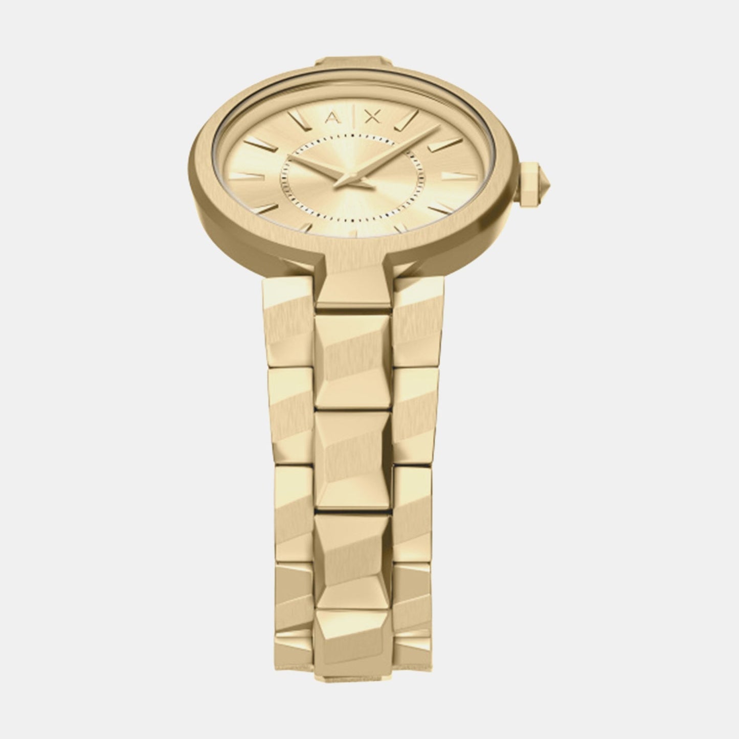Women Quartz Brown Dial Analog Stainless Steel Watch AX4407