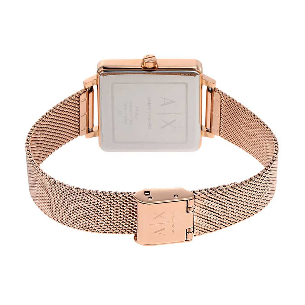 Armani Exchange Lola Square Stainless Steel Watch AX5802 For Women