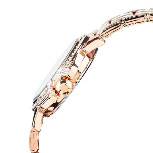 AH7CW8X1 Rose Gold Ladies Watch with Mother of Pearl Dial and Crystals