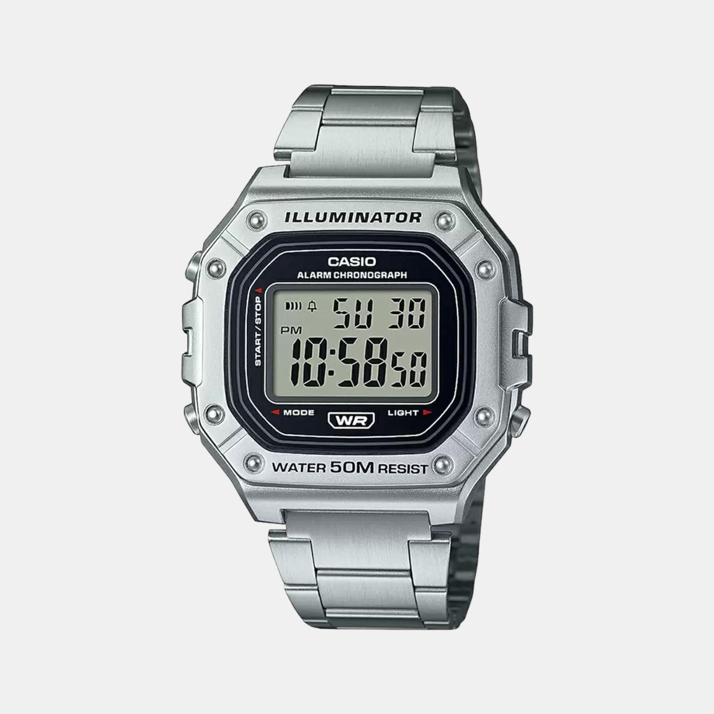 Youth Unisex Quartz Black Dial Digital Stainless Steel Watch D227