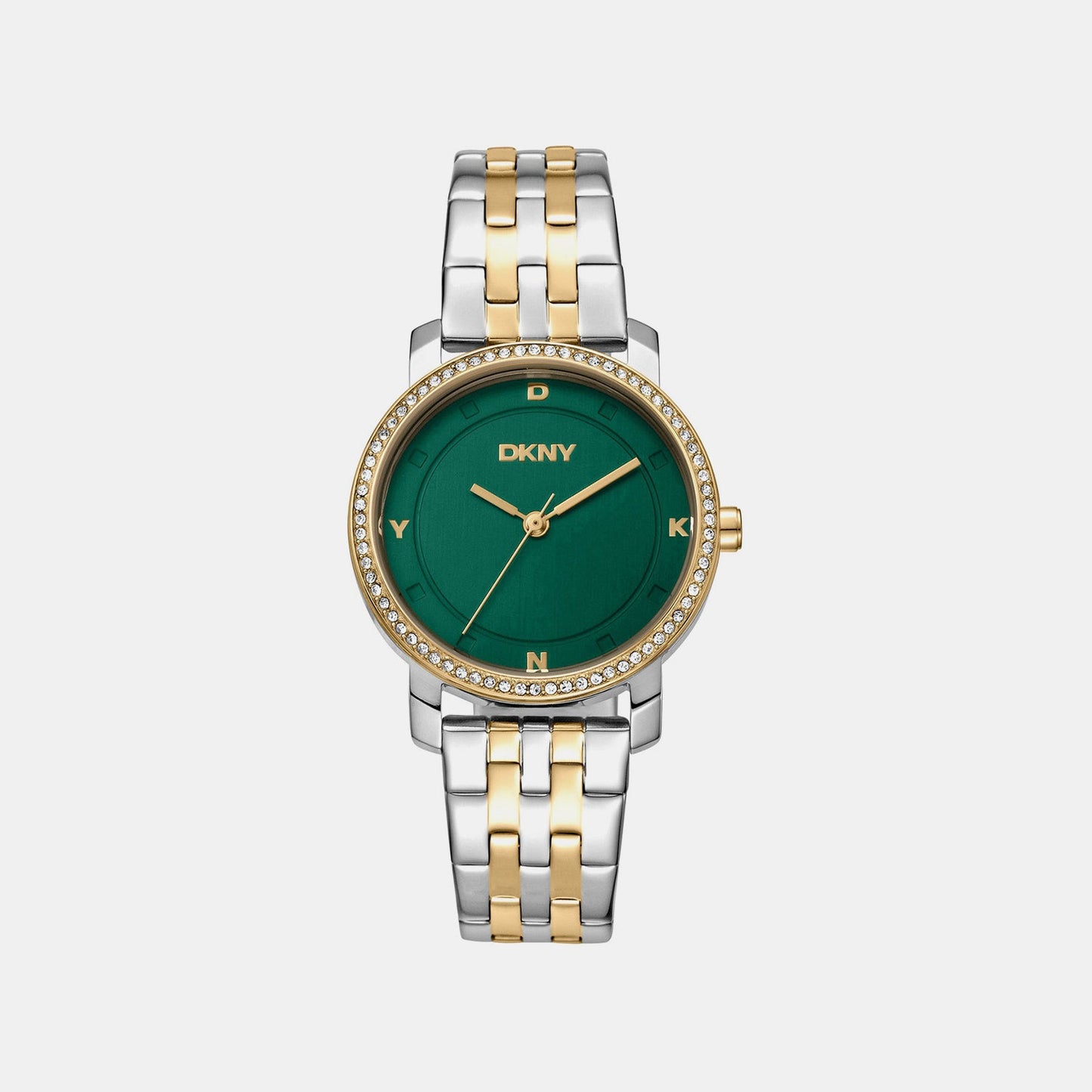 Astoria Glitz Women Quartz Green Dial Analog Stainless Steel Watch DK1L065M0075