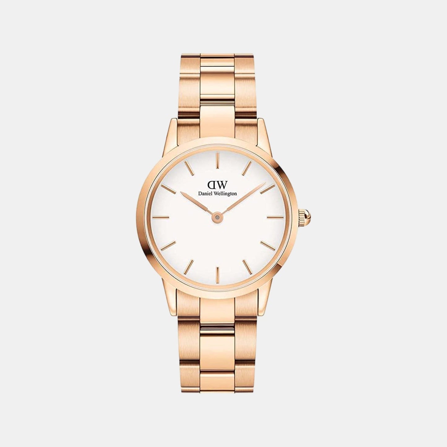 Iconic Women Quartz White Dial Analog Stainless Steel Watch DW00100211K