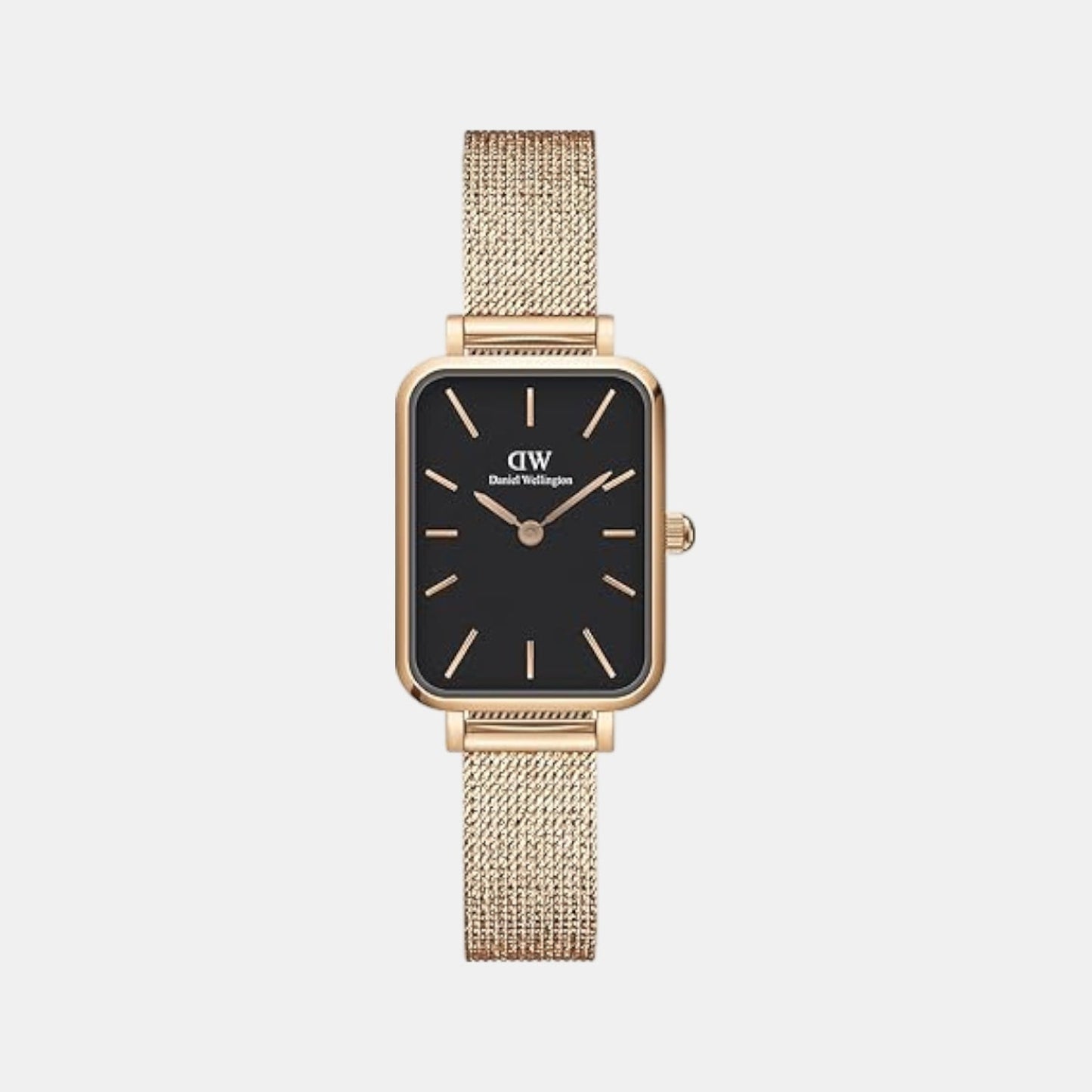 Quadro Women Quartz Black Dial Analog Mesh Watch DW00100432K