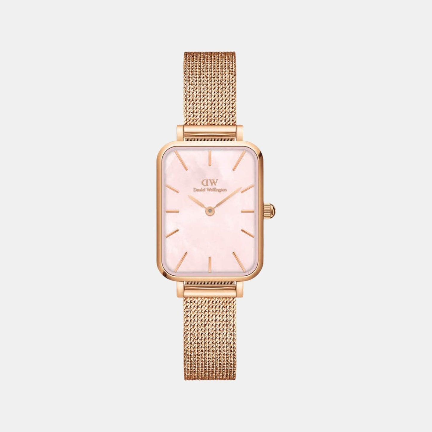 Quadro Women Quartz Mother Of Pearl Dial Analog Mesh Watch DW00100510K