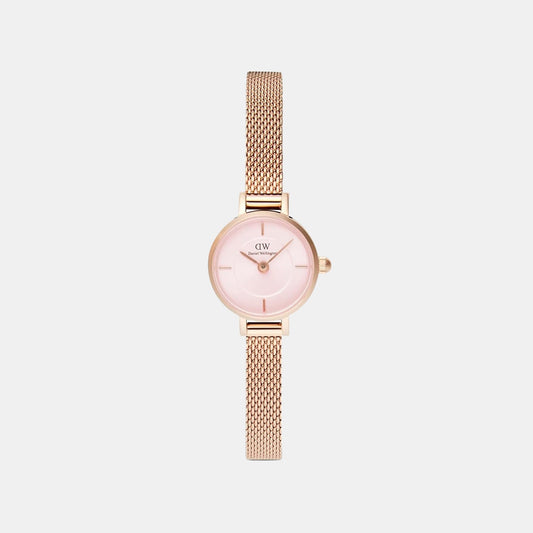 Women Quartz Pink Dial Analog Stainless Steel Watch DW00100743