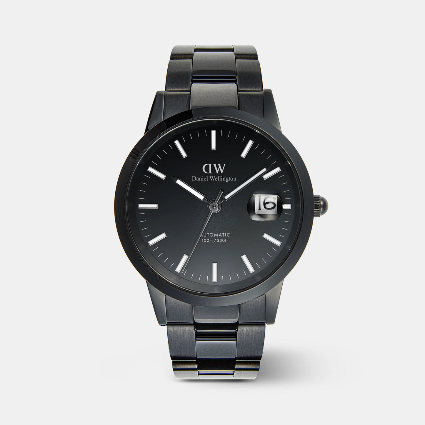 Iconic Men Quartz Black Dial Analog Stainless Steel Watch DW00100753