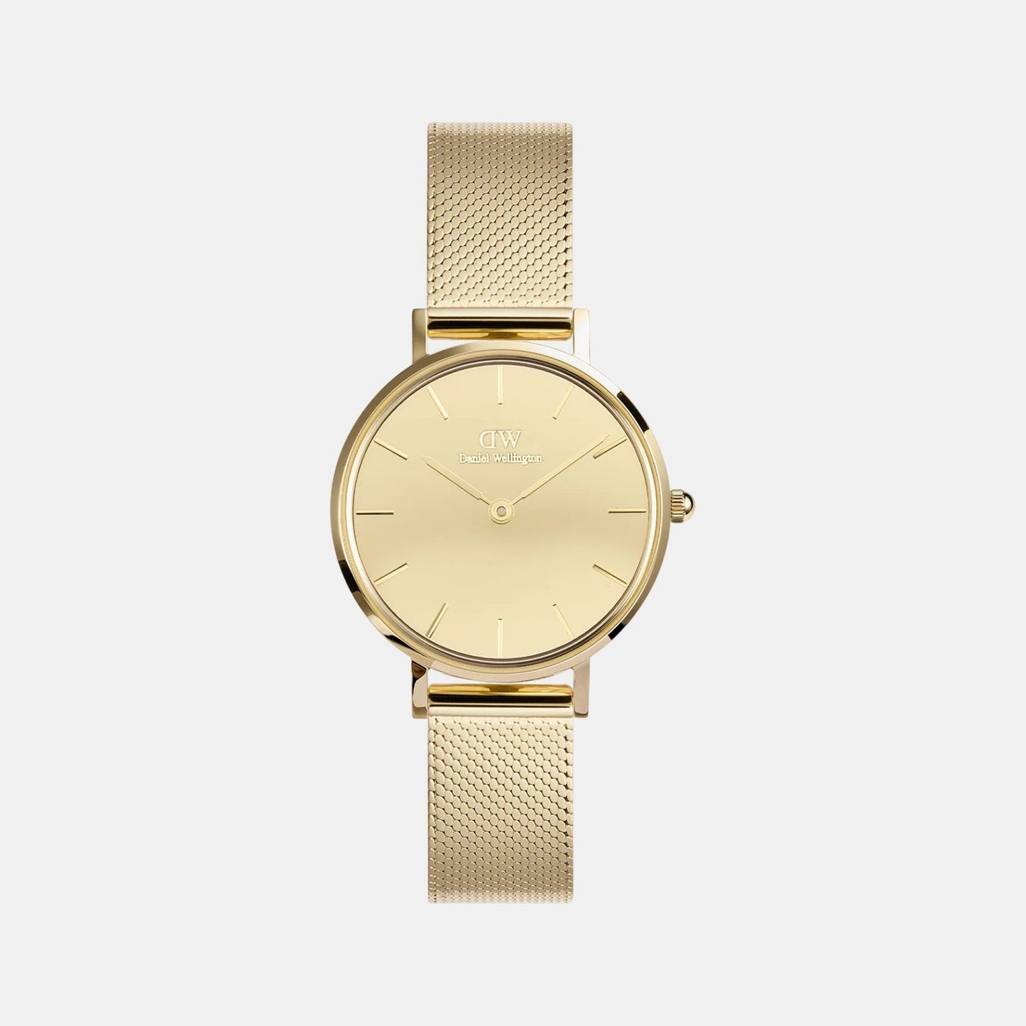 Petite Women Quartz Gold Dial Analog Stainless Steel Watch DW00100797K