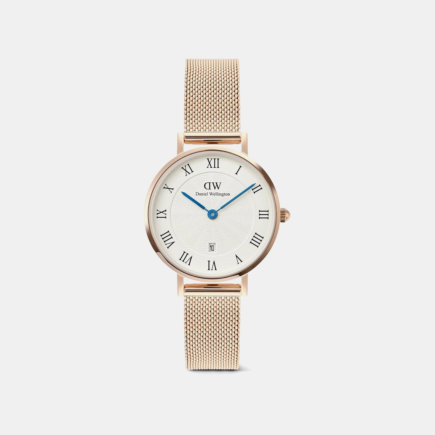 Petite Women Quartz White Dial Analog Mesh Watch DW00100856K