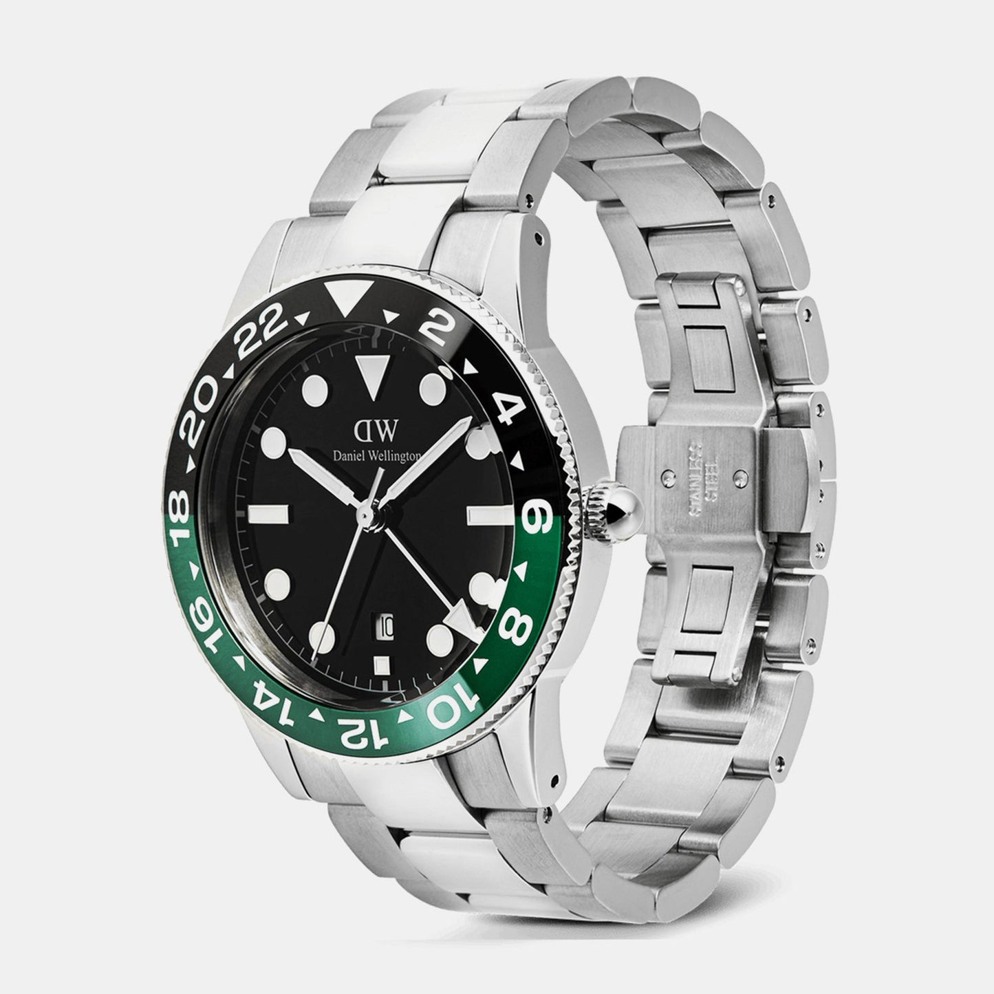Iconic Men Quartz Black Dial Analog Stainless Steel Watch DW00100920K