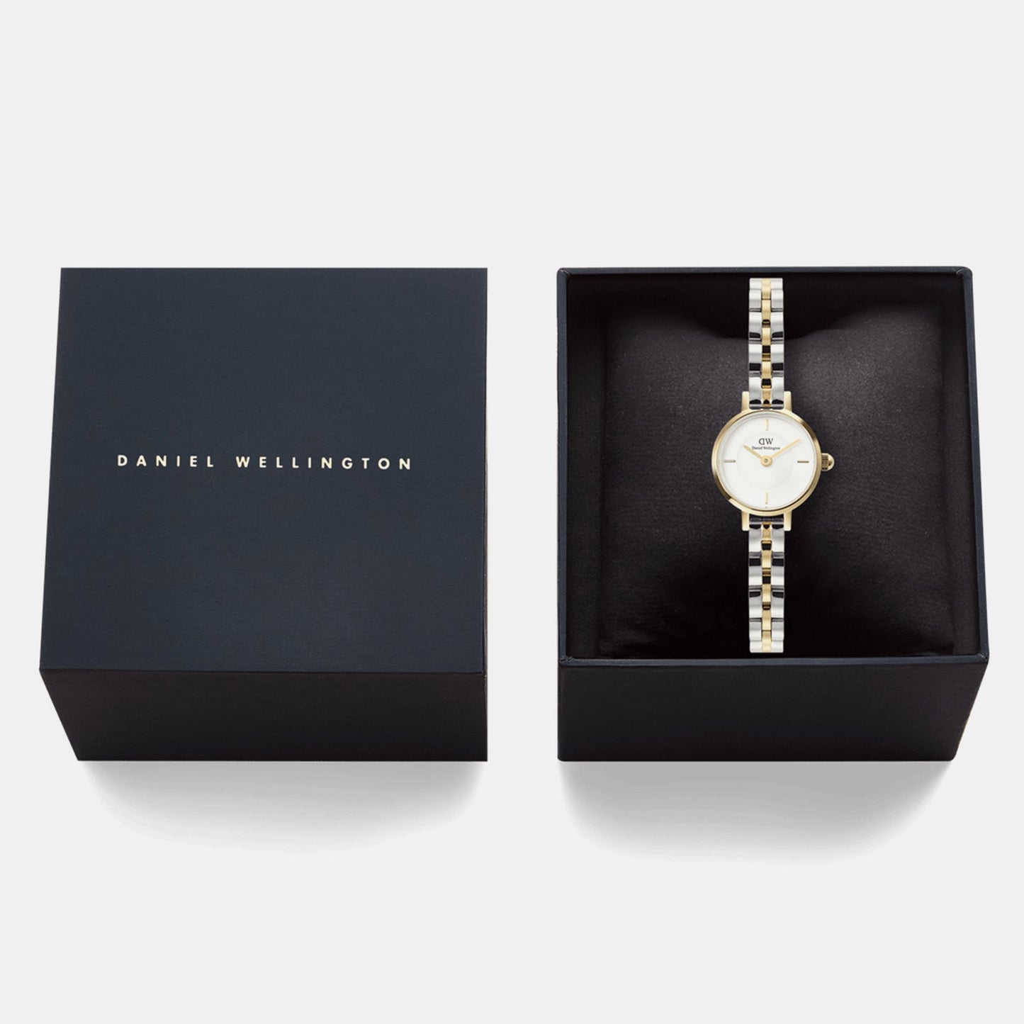 Petite Mini Arch Women Quartz White Dial Analog Stainless Steel Watch DW00100923K