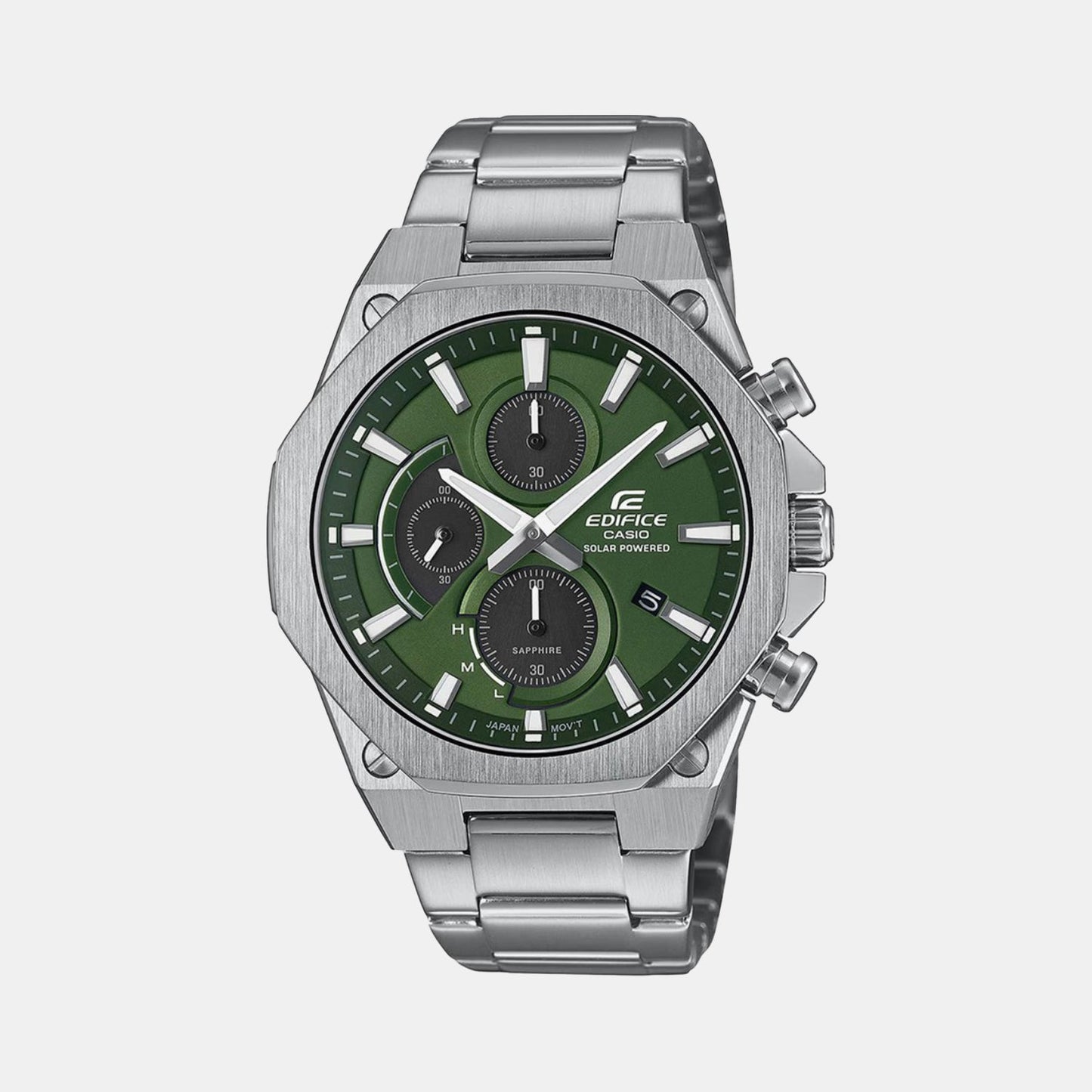 Edifice Men Quartz Green Dial Chronograph Stainless Steel Watch ED643