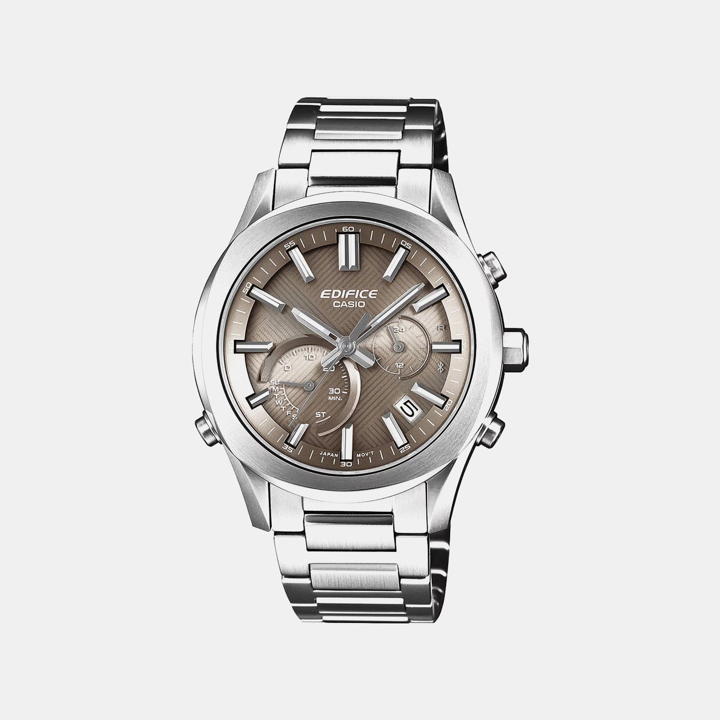 Edifice Men Quartz Brown Dial Analog Stainless Steel Watch ED710