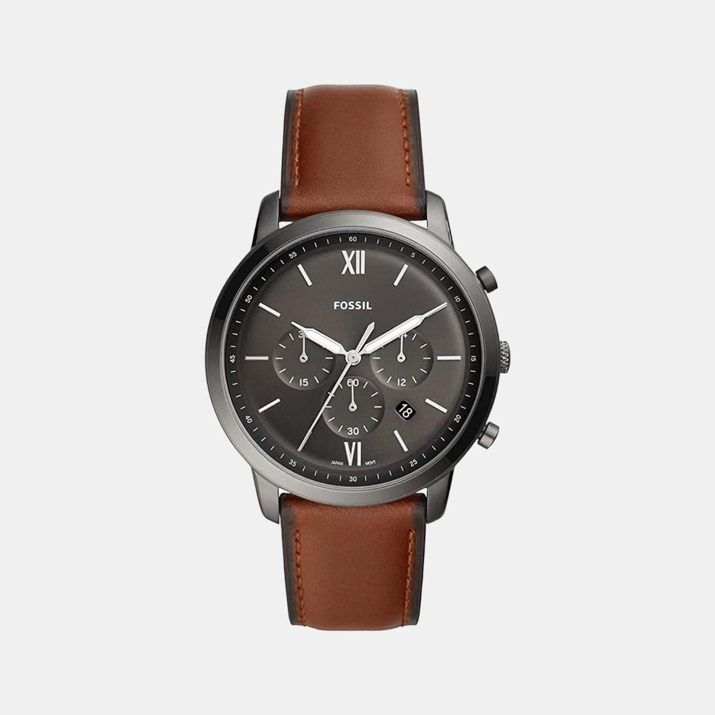 Neutra Chrono Men Quartz Grey Dial Chronograph Leather Watch FS5512