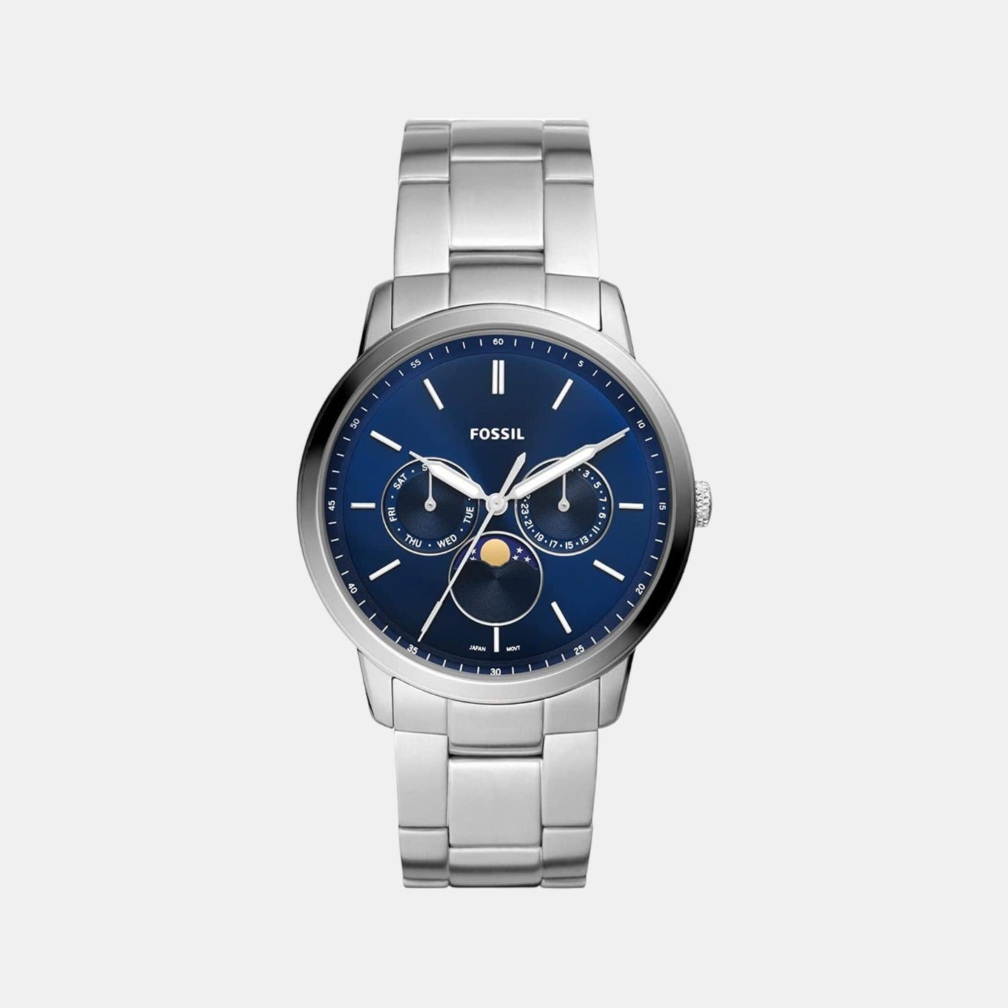 Neutra Men Quartz Blue Dial Multi-Function Stainless Steel Watch FS5907