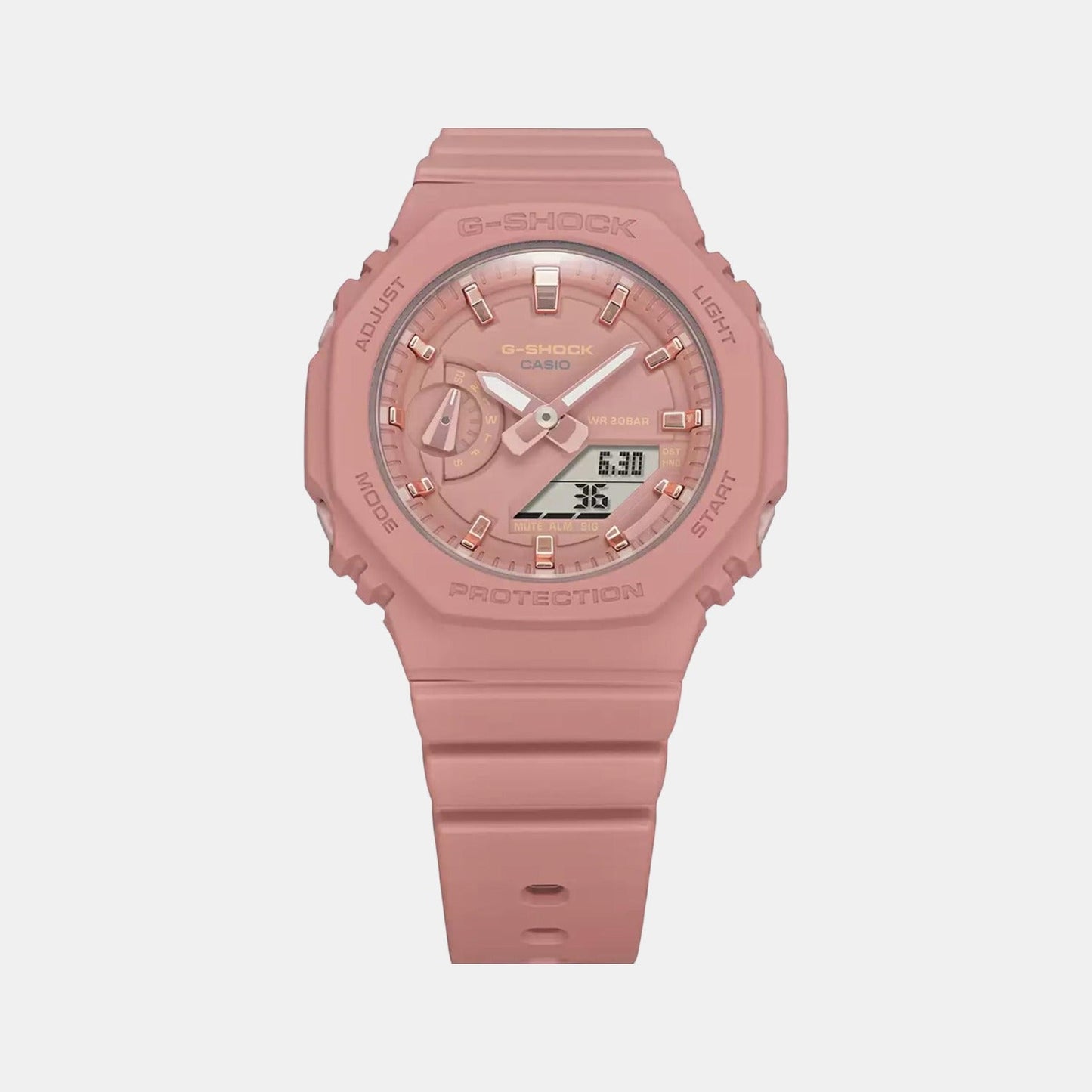 G-Shock Women Quartz Pink Dial Analog-Digital Resin Watch G1108