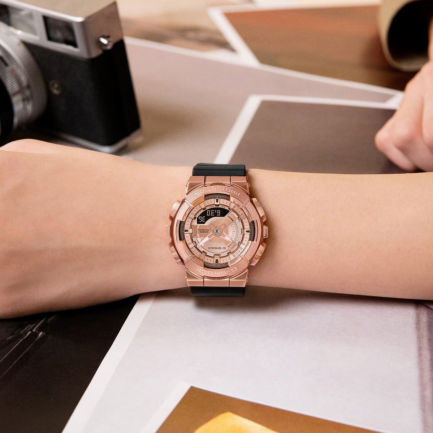 G-Shock Women Quartz Pink Dial Analog-Digital Resin Watch G1315 - Casio watch - Image 5