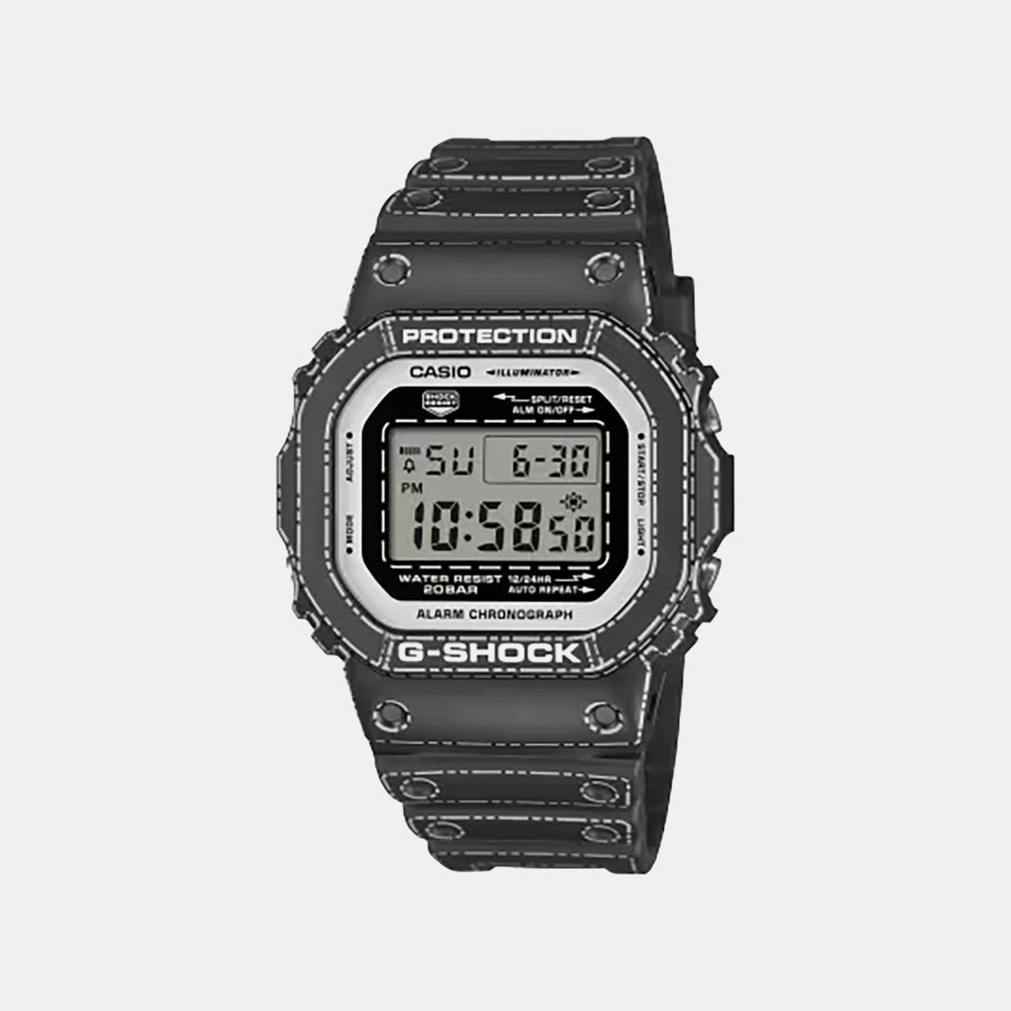 Men Quartz Black Dial Digital Resin Watch G1746