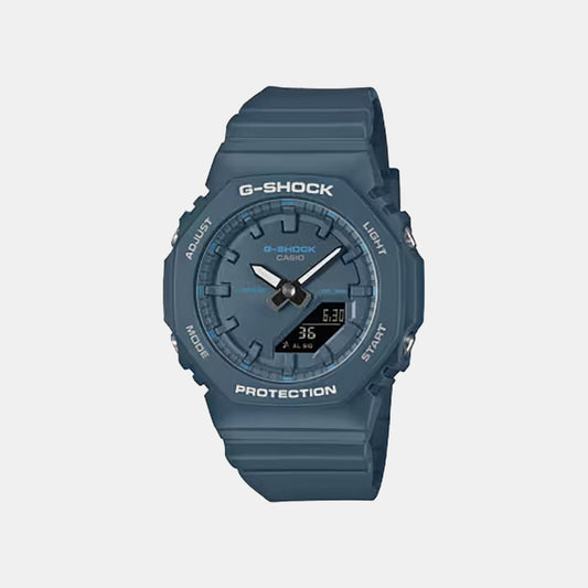 Women Quartz Blue Dial Analog-Digital Resin Watch G1797