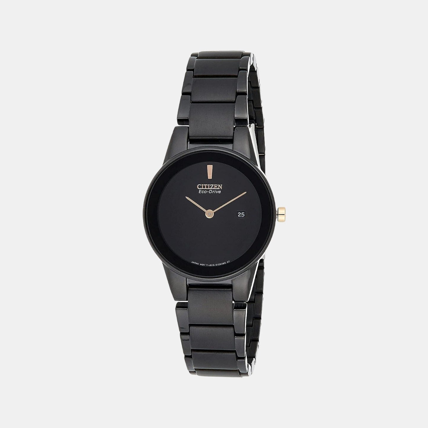 Axiom Women Quartz Black Dial Analog Stainless Steel GA1055-57F